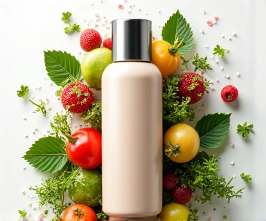 Abstract image of fresh ingredients or a new product shape